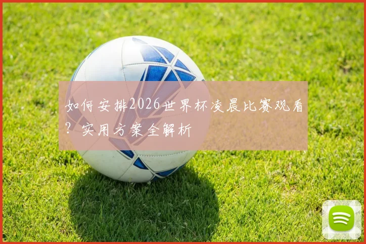 如何安排2026世界杯凌晨比赛观看？实用方案全解析